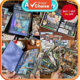 Retro Japanese Aesthetic Sticker Book “Sound of Memories” Vintage Film Cutout Stickers for DIY