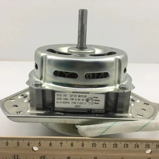 มอเตอร์ปั่นแห้งเครื่องซักผ้า พานาโซนิค รุ่นYYG-70 70W 6uF แกน 10mm 2ถัง (ทองแดงแท้ 100%) อะไหล่เครื่องซักผ้า