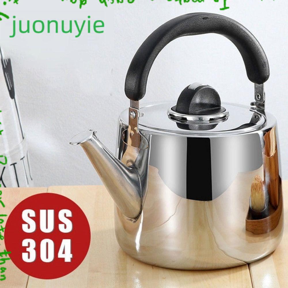JUONUYIE หม้อต้มน้ําเดือดกาต้มน้ํานกหวีด 2L/3L/4L หนาในครัวเรือนความจุขนาดใหญ่ความร้อนอย่างรวดเร็ว 304 หม้อกาแฟสแตนเลสอุปกรณ์ครัว