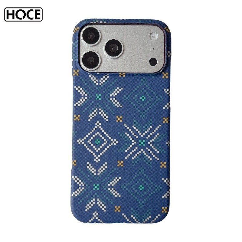 HOCE เคสแม่เหล็กพีซีเกล็ดหิมะคาร์บอนไฟเบอร์ไร้กรอบสําหรับ IPhone 17 16 15 14 Pro Max ฝาครอบชาร์จไร้สาย