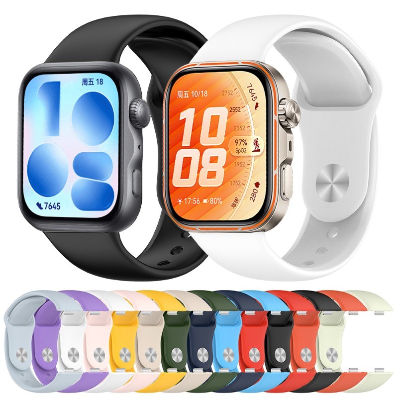 สายซิลิโคนอ่อนนุ่ม Huawei Watch Fit 5/5 pro สร้อยข้อมือสบายอุปกรณ์เสริมสายรัดข้อมือสําหรับ Huawei Watch Fit 3/4/4 pro เข็มขัด