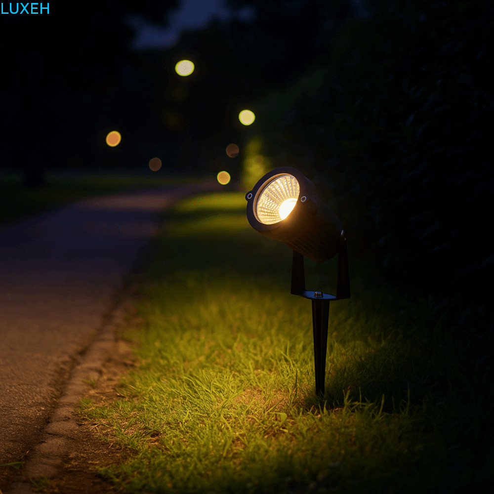 LUXEH สปอตไลท์เข็มภูมิทัศน์, กันน้ํา 3/5W LED ไฟสนามหญ้า, ไฟเขียวความสว่างสูงประหยัดพลังงานอลูมิเนียมต้นไม้แสงลานกลางแจ้ง