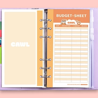 สมุดบันทึกการออม A6 สมุดบันทึกการเงินครอบครัว Budget Binder ประหยัดเงินวางแผน สมุดออมเงิน สมุดบันทึกรายจ่าย