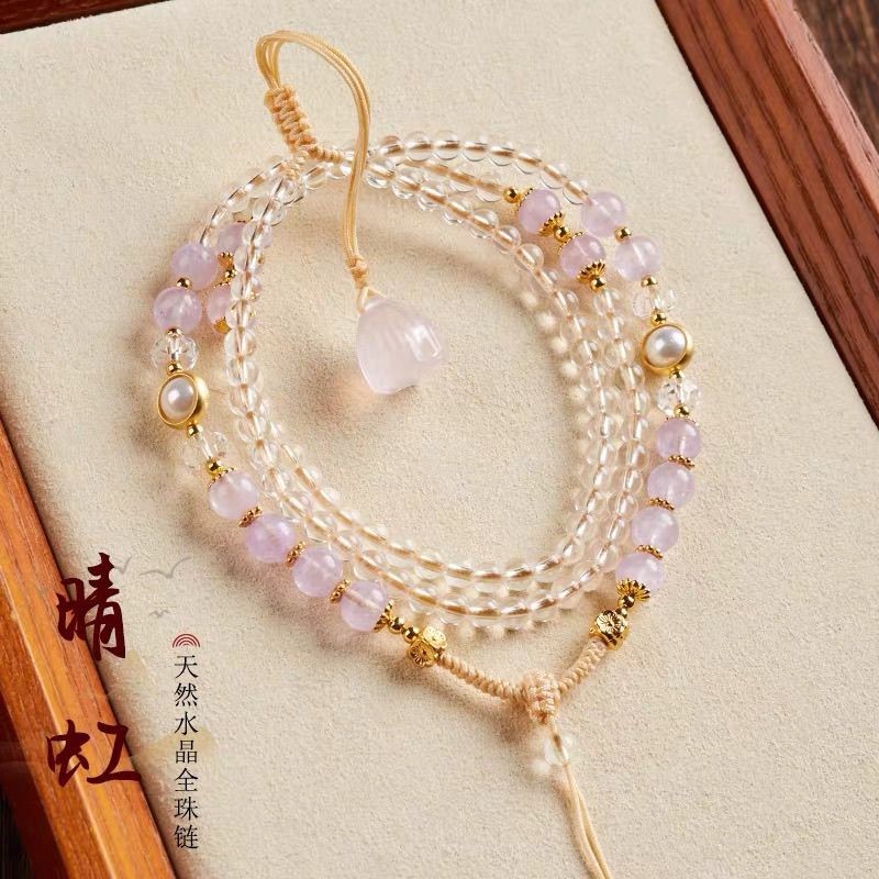 สร้อยคอคริสตัลสีขาวจี้โทรศัพท์มือถือเชือก f 白水果项链手机挂件女黄金头饰玉挂绳 衣 小链 BDX09