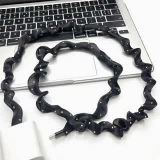 LoomLab ฝาครอบป้องกันสายเคเบิลข้อมูล สายชาร์จ ป้องกันการแตกแบบตาข่าย