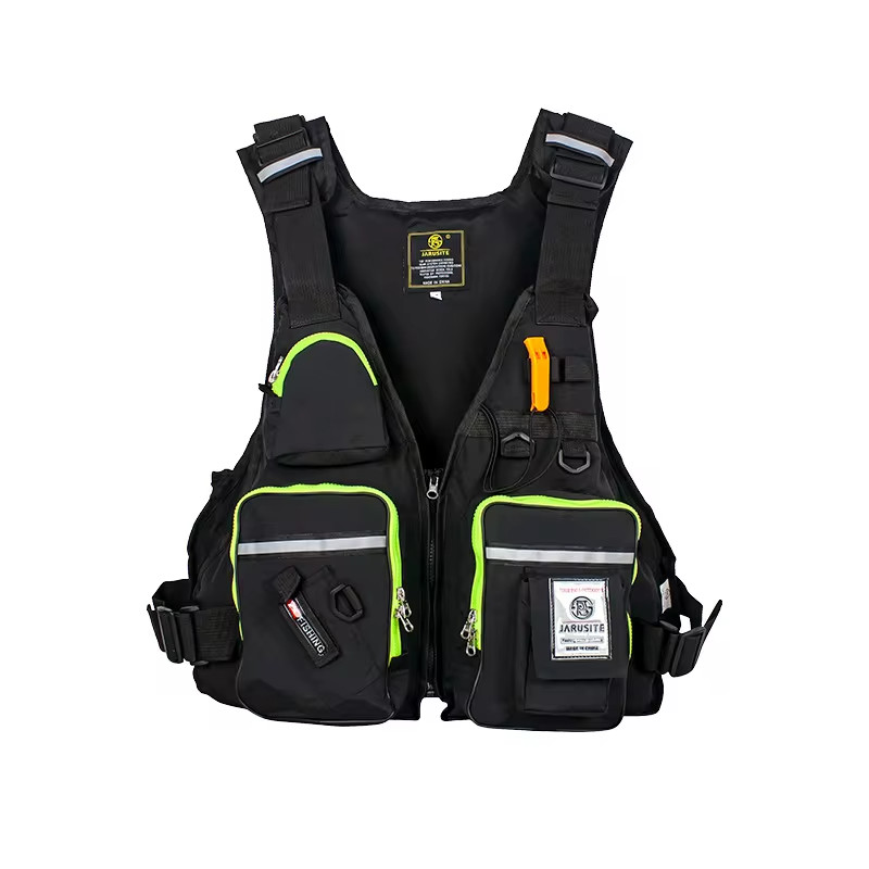 Professional Angling Life jacket เสื้อพยุงหลายกระเป๋าพร้อมที่วางขวดสําหรับพายเรือคายัค,พายเรือและกีฬาทางน้ําอื่นๆ
