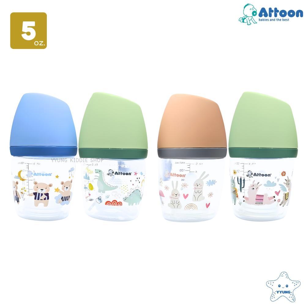 Attoon ขวดนมคอกว้าง ฝาสโลป แพ็คคู่ 5 รูปที่ 6