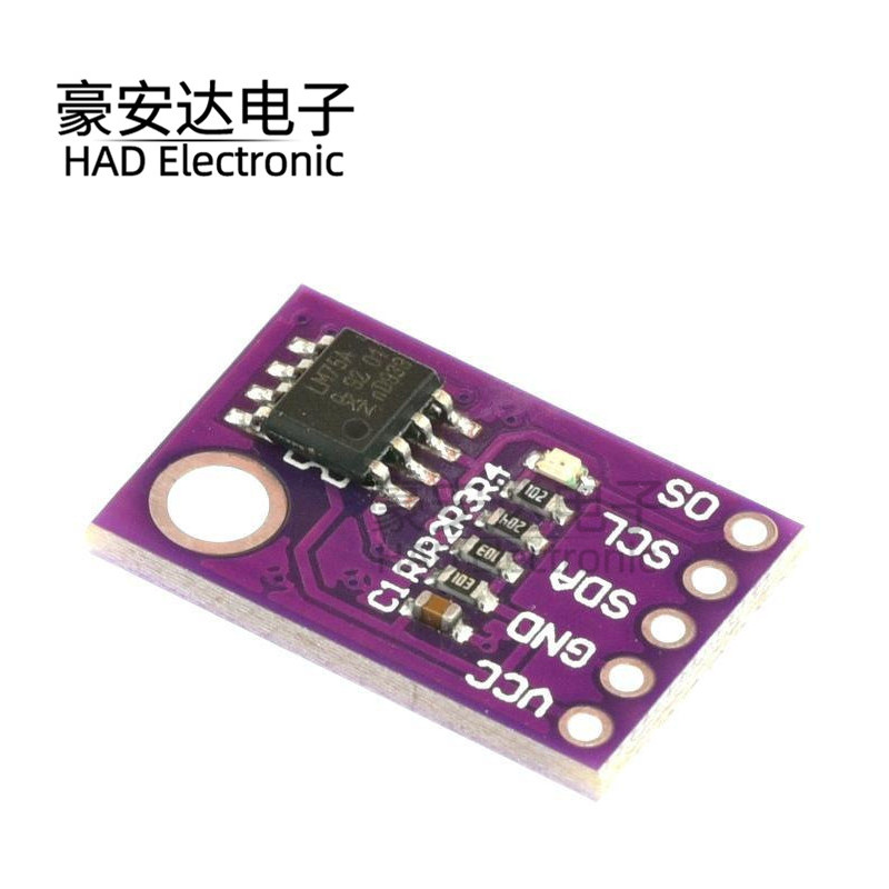 LM75 เซ็นเซอร์อุณหภูมิอินเทอร์เฟซ I2C ความเร็วสูงโมดูลบอร์ดพัฒนาความแม่นยําสูง LM75A