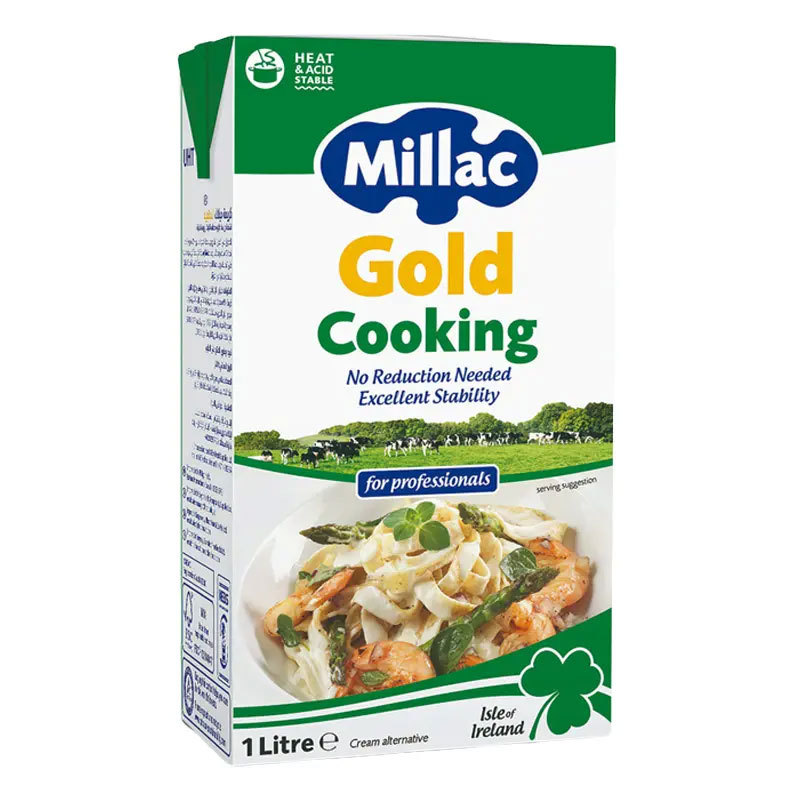 มิลแลค โกลด์ (MILLAC Gold) คุกกิ้งครีมสำหรับปรุงอาหาร 1 ลิตร โปโลแมน POLOMAN