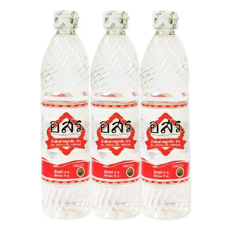น้ำส้มสายชู อสร. 700 มล.x 3ขวด AORSORROR Distilled Vinegar แพ็คสุดคุ้มคู่ครัว เนื้อใสบริสุทธิ์ ดองผักทำน้ำจิ้มแซ่บโดนใจ