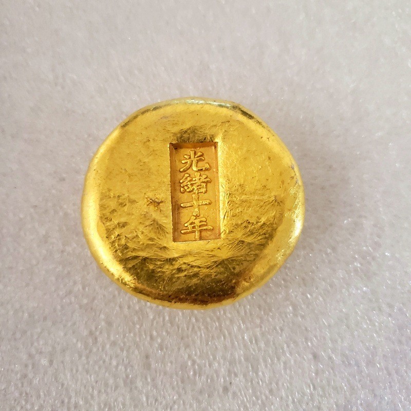 งานฝีมือโบราณ Gold Ingot Gold Bar Gold Bar วัสดุทองเหลือง Non-Gold J44 หัตถกรรมโบราณ Gold Ingot Gold