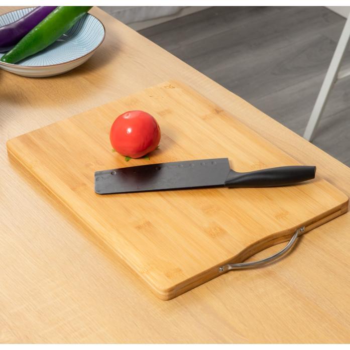 New มีหลายขนาด พร้อมจัดส่ง เขียงไม้ไผ่ เขียงครัว เขียงไม้เนื้อแข็ง Bamboo cutting board 30/34cm/40cm