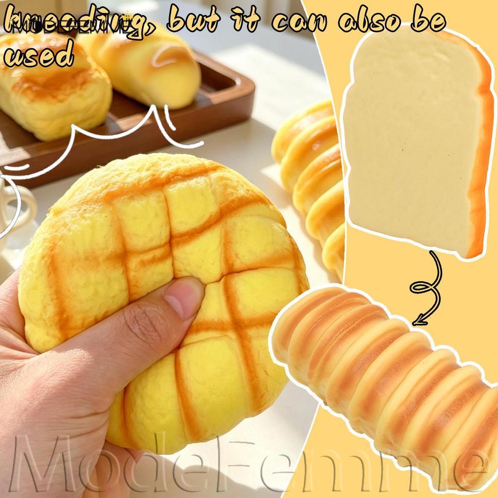 [H&L] 1/3/5PCS สกุชชี่ขนมปังจําลองคลายเครียด | ปู่ ช้า สะท้อนกลับ บีบของเล่นสําหรับสํานักงานผ่อนคลายเด็กเล่นเบเกอรี่แสดง /คุณภาพด้านบน