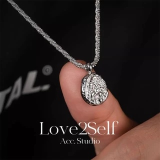 Love2selfX199 สร้อยคอจี้โลหะเหลวอินเทรนด์ Unisex สแตนเลส Anti Tarnish กันน้ํา Cool ทุกวันสวมใส่อุปกรณ์เสริม
