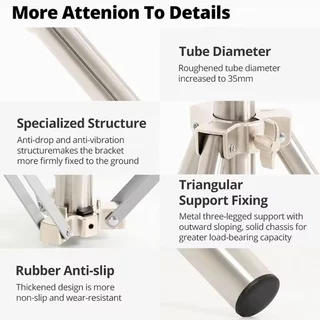 ขาตั้งไฟสแตนเลส สูง 2.8 เมตร ทนงานหนัก รองรับ SoftBox MonoLight และอุปกรณ์ถ่ายภาพ
