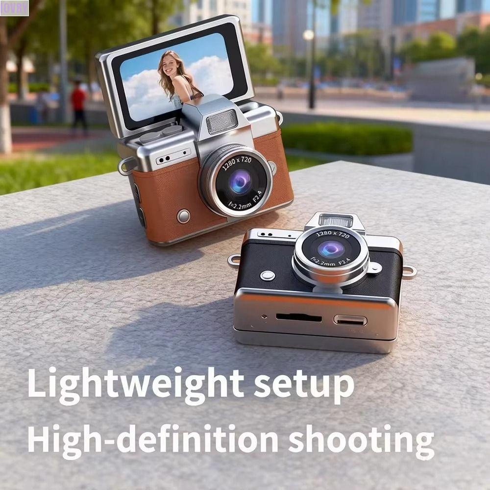กล้องพวงกุญแจนิ้วหัวแม่มือ IVORY, การออกแบบสายคล้องคอ HD 1080P Retro CCD Mini Digital Camera, Mini ข