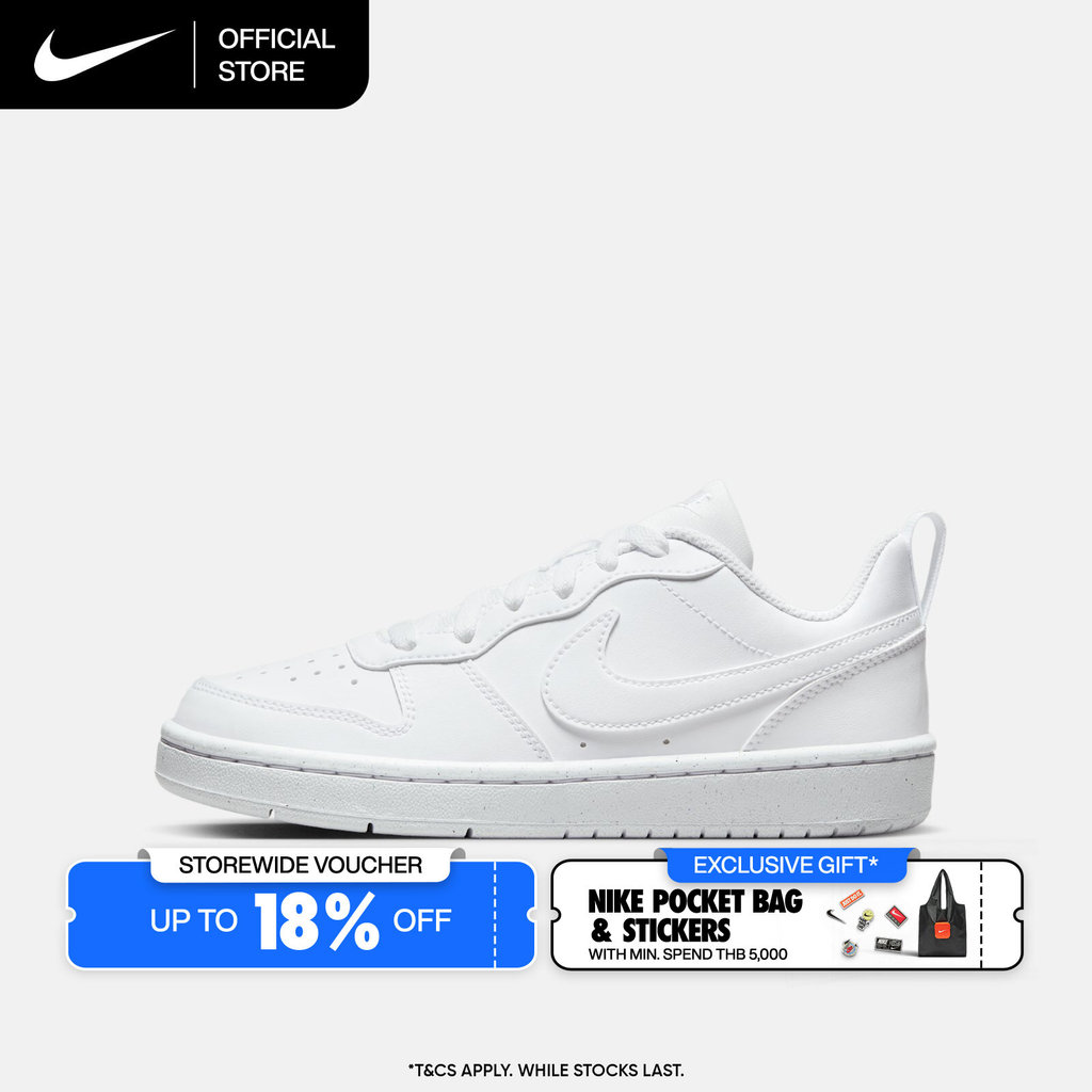 Nike Older Kids' Court Borough Low Recraft Shoes - White [DV5456-106]