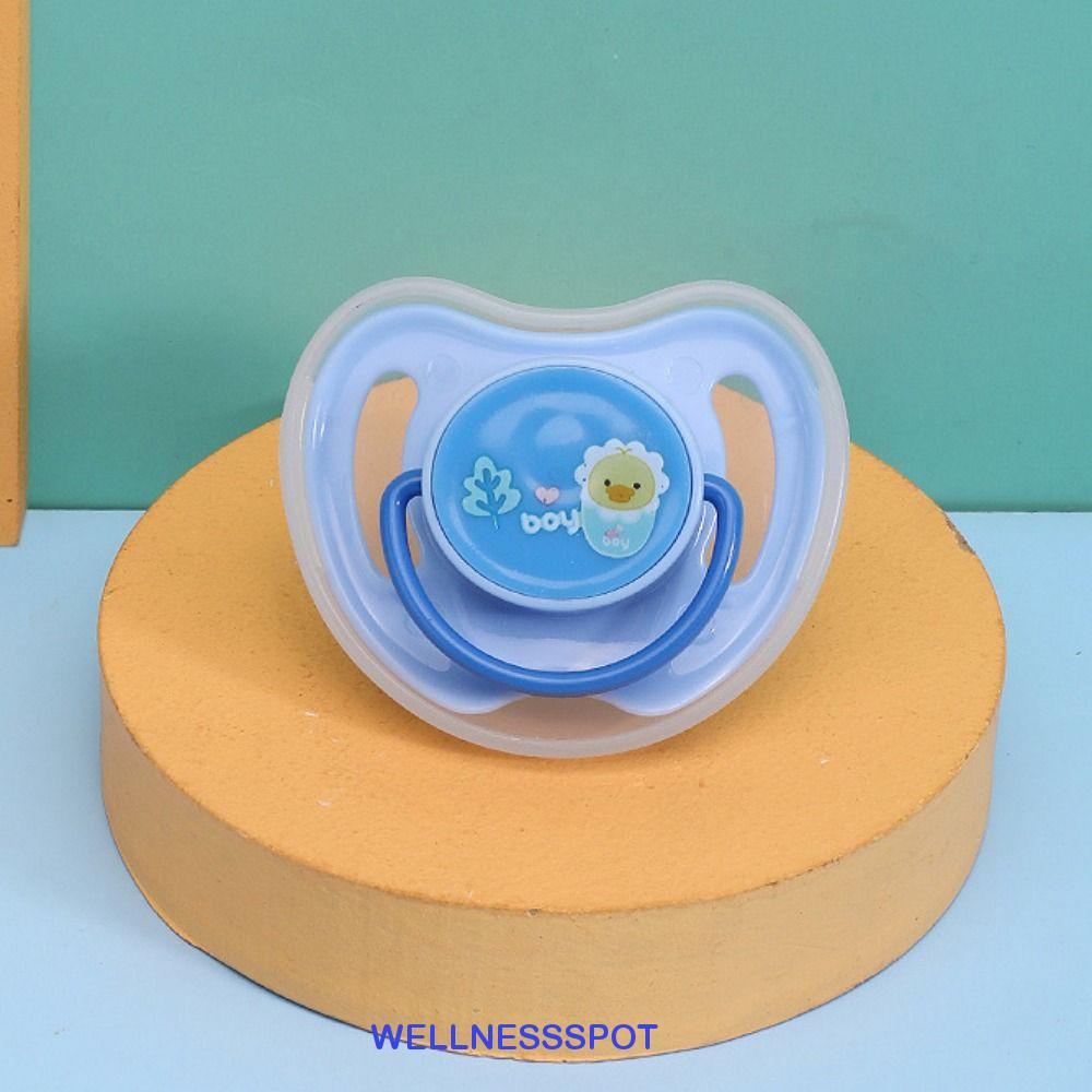 WELLNESSSPOT จุกนมหลอกสุนัข,พร้อมฝาปิดซิลิโคนสัตว์เลี้ยงอ่อน, อุปกรณ์สัตว์เลี้ยงการ์ตูนกัดสัตว์เลี้ยง Calming Pacifier สําหรับสุนัขแมว