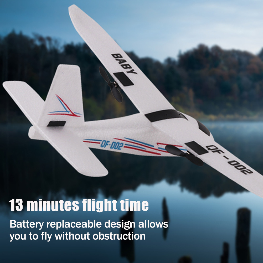 QF002 DIY Assembly รีโมทคอนโทรลเครื่องร่อนโฟม Fixed-Wing RC เครื่องบินของเล่น