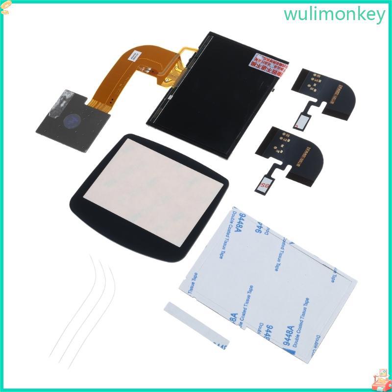 WU IPS ชุดจอ LCD พร้อมสายริบบิ้นสําหรับ GBA Backlight ความสว่างสําหรับ Gameboy Advance