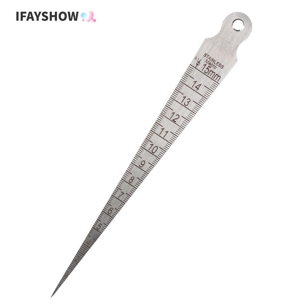 IFAYSHOW เรียวเชื่อมสแตนเลส, เกจวัดฟีลเลอร์เมตริกและอิมพีเรียล, การวัดการติดเทปไม้บรรทัดความลึกแบบพกพา
