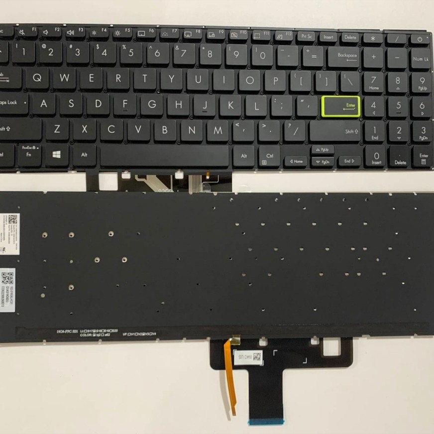 US รูปแบบแป้นพิมพ์แล็ปท็อปสําหรับ Asus X521 X521EA X521EQ X521FA X521FL X521JQ X521UA ไม่มีจุดพร้อม 