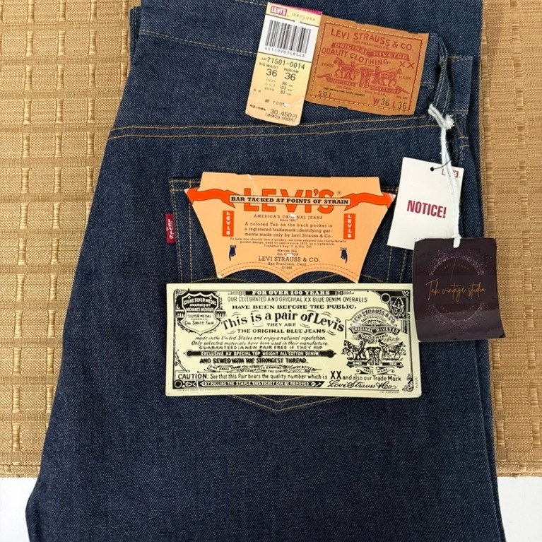 Levi’s 501 xx bigE ริมแดง LVC 1971  Made in USA , Size W36 L36 (ขนาดจริงดูตรงรายละเอียดสินค้า)