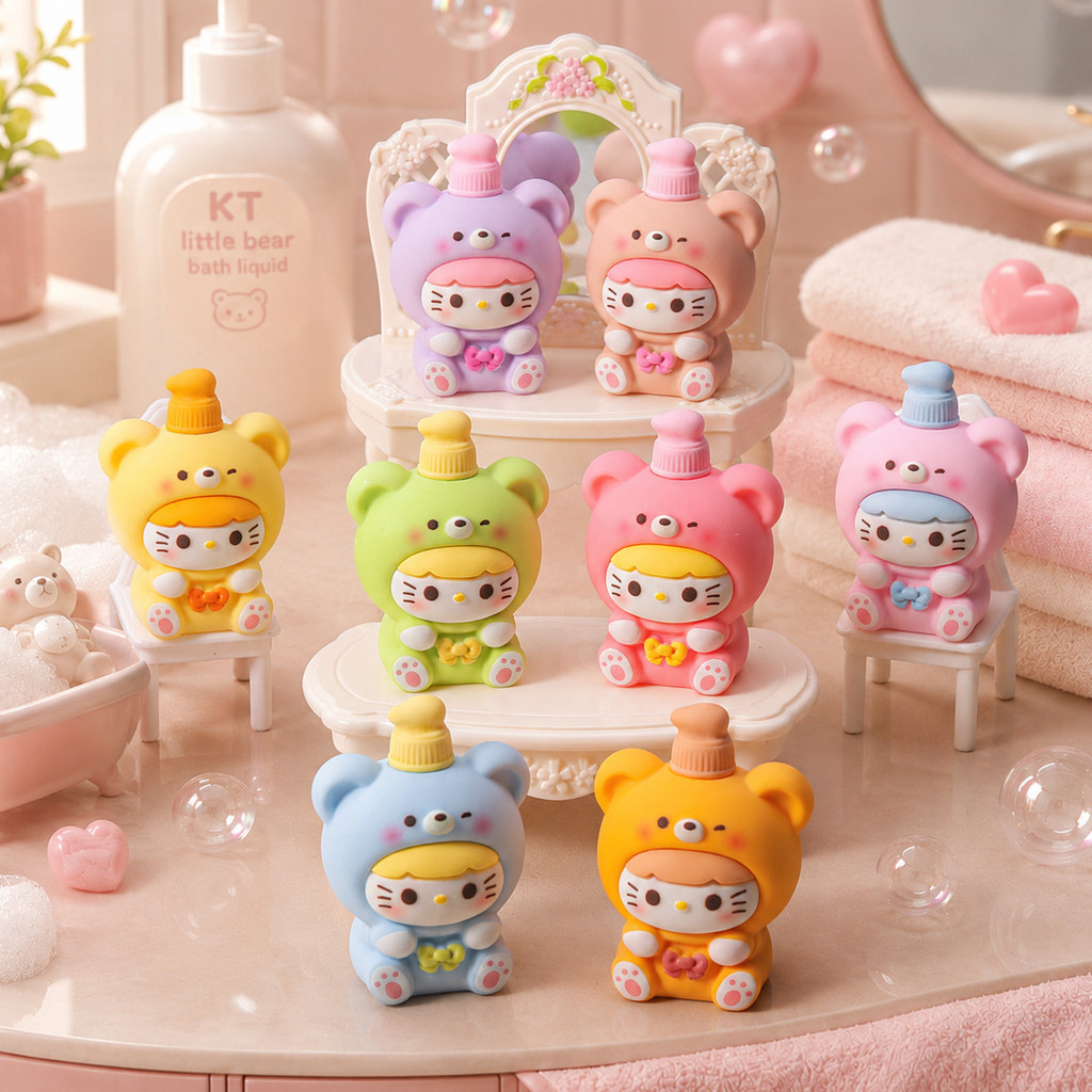 เครื่องประดับการ์ตูนที่มีสีสัมผัสเจลอาบน้ําแมวการ์ตูนทําเองเรซิ่นอุปกรณ์เสริมกิ๊บแฮนด์เมดเคสโทรศัพท์ขายส่งของเครื่องประดับของเล่นแนวโ