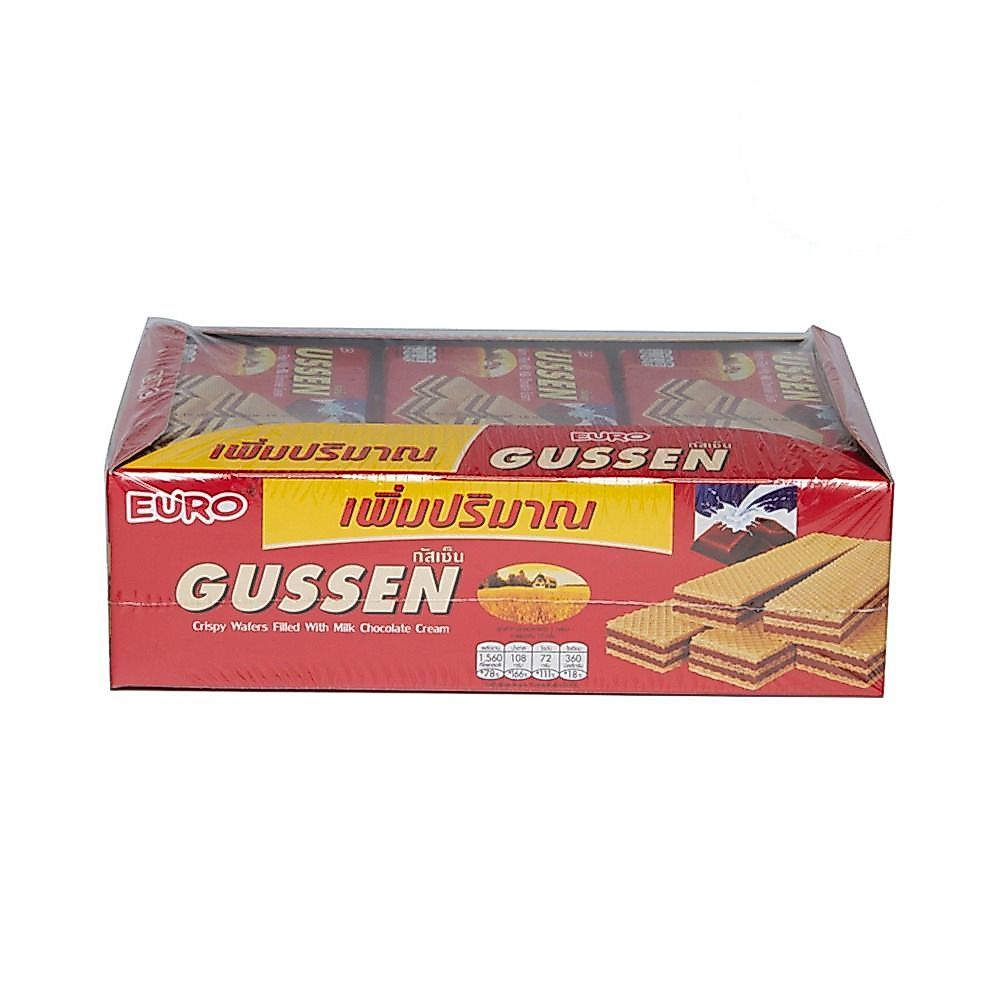 กัสเซ็นเวเฟอร์รสมิลค์ช็อก22กรัมX12 GUSSEN WAFER MILKCHOC 22G.X12