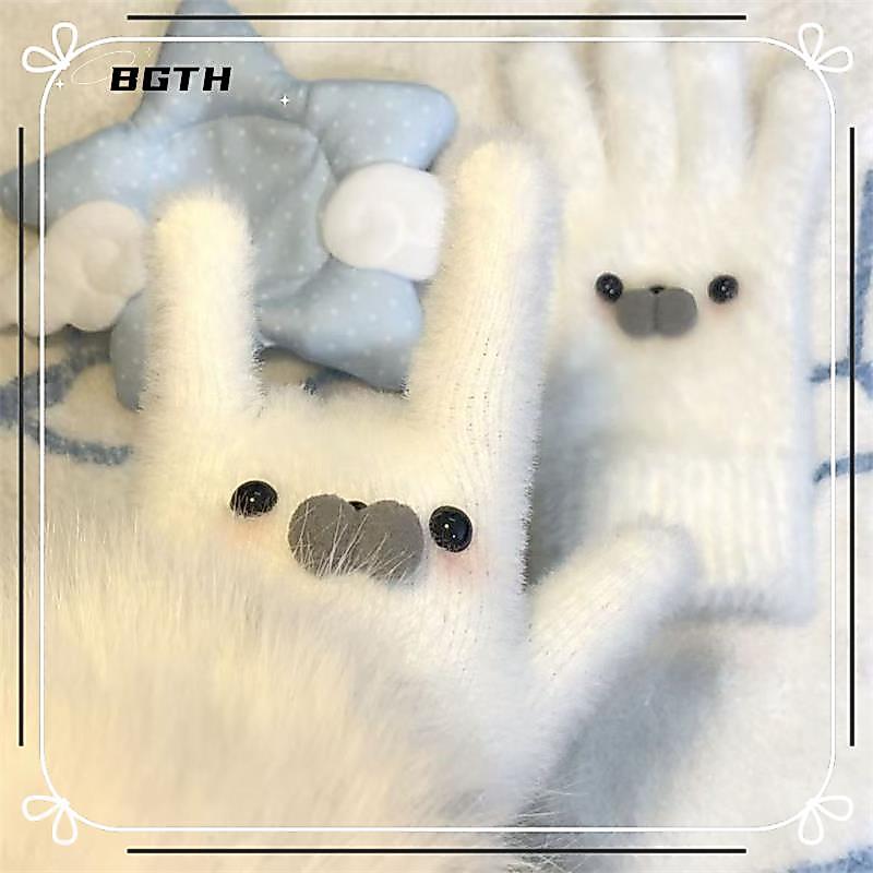 BSG เด็กน่ารักซีลผ้าพันคอ Snowman Plush ถุงมือฤดูหนาวอุ่นถุงมือเย็นของขวัญ BSG