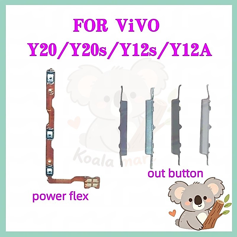 สําหรับ ViVO Y20 / Y20s / Y12s / Y12A โทรศัพท์สวิทช์ Key Power On Off Volume up down ปุ่มด้านข้างปุ่ม Flex เปลี่ยน