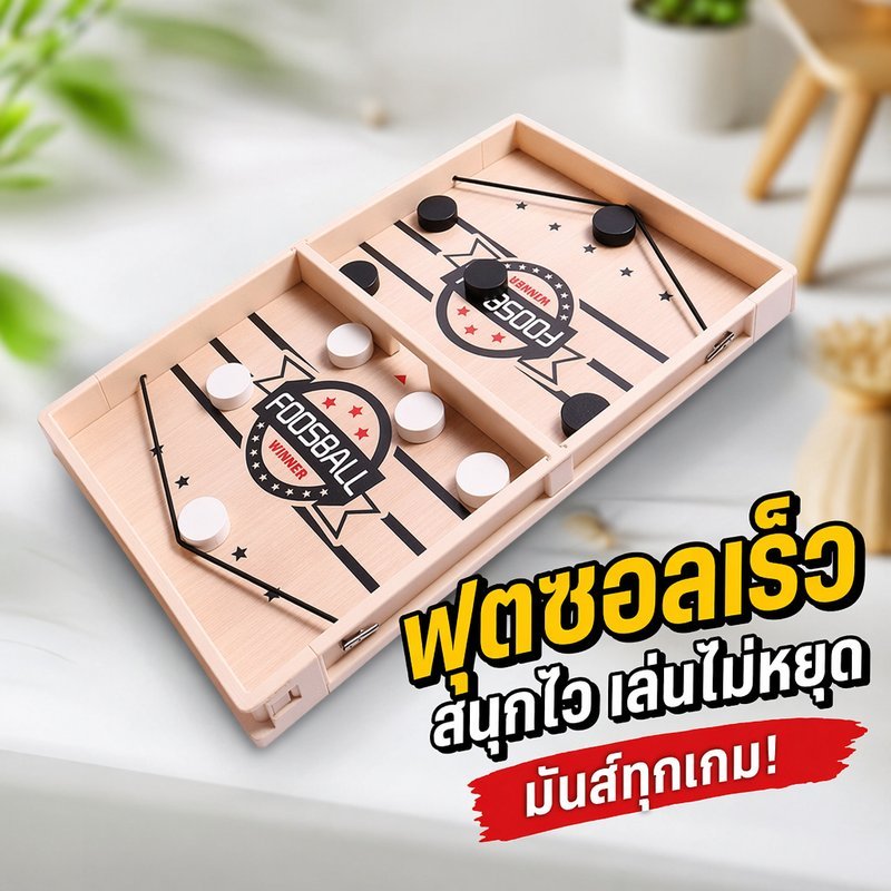 เกมกระดานสลิงพัค เกมดีดเหรียญ กระดานไม้ ของเล่นเสริมพัฒนาการ เกมครอบครัว 2 คน เด็ก 4 ปี
