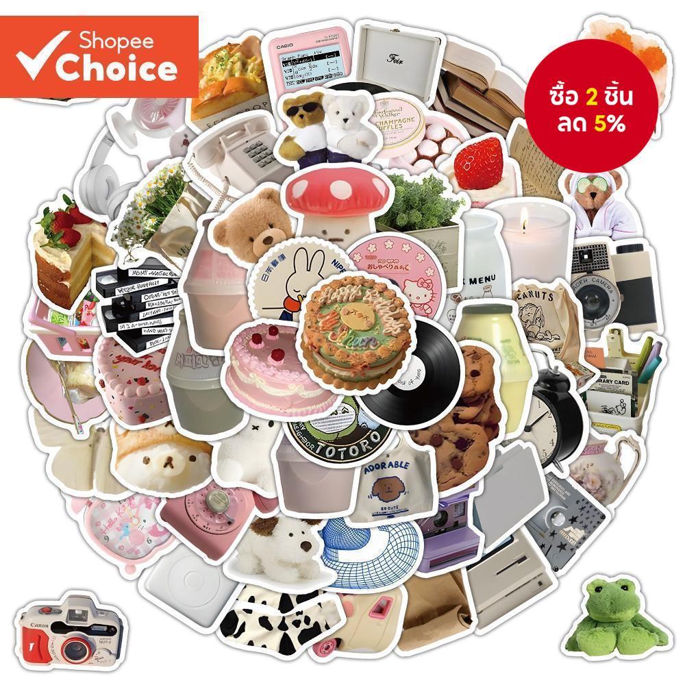 สติกเกอร์ชีวิตประจําวันสไตล์ อิน 100 ชิ้นสําหรับหมวกกันน็อค, จักรยาน, ไดอารี่, กล่องดินสอ, ตกแต่ง ทําเอง สติกเกอร์น่ารัก
