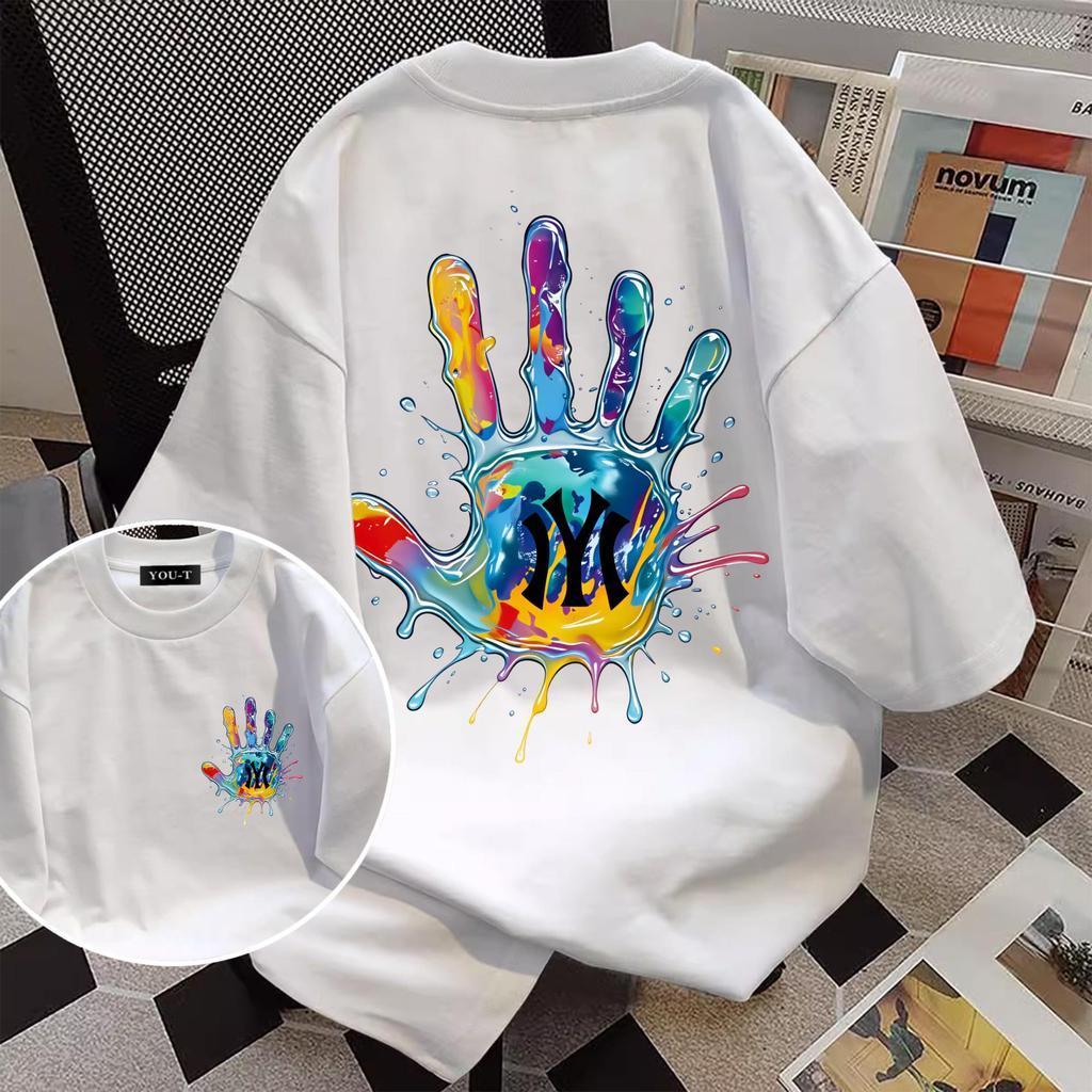 🔥BKK[จัดส่งในกรุงเทพฯ]เสื้อยืด oversize เท่ ผ้าCotton สวมใส่สบาย 'IYI Palm' เสื้อแฟชั่น ใหม่ unisex 2026