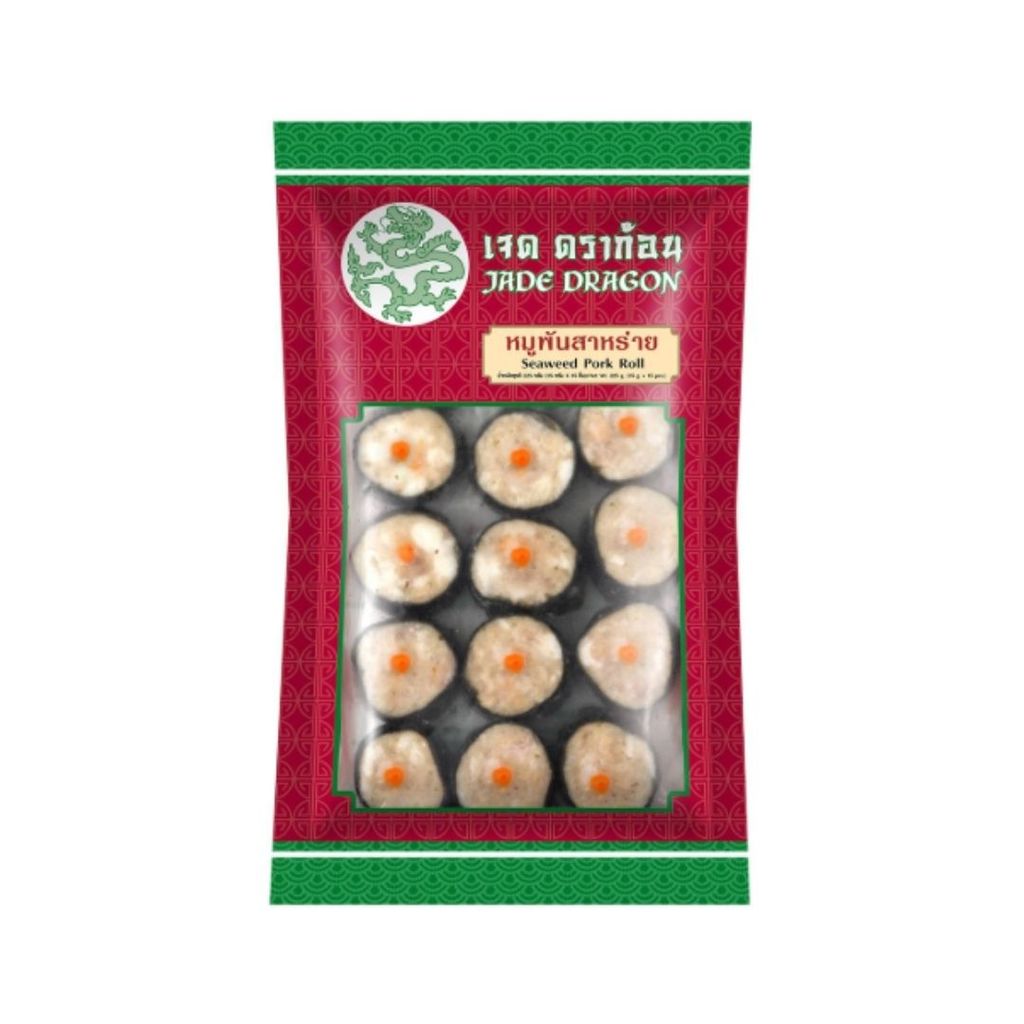 เจดดราก้อน หมูพันสาหร่าย Jade Dragon Seaweed Pork Roll 225g.