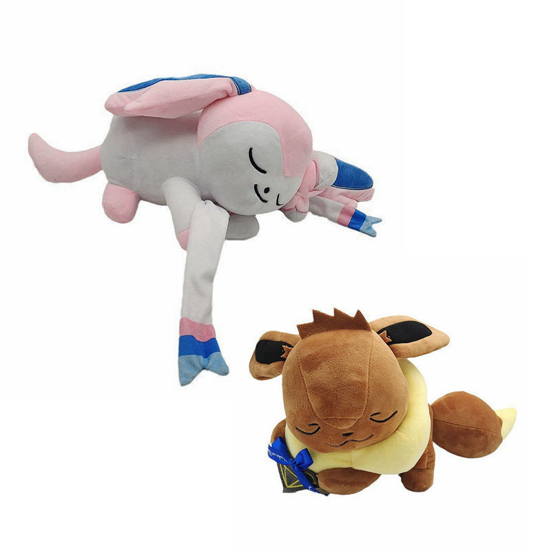 Sleep Sylveon Pokemon Fairy Eevee ตุ๊กตาของเล่นตุ๊กตา 6.8 ALR