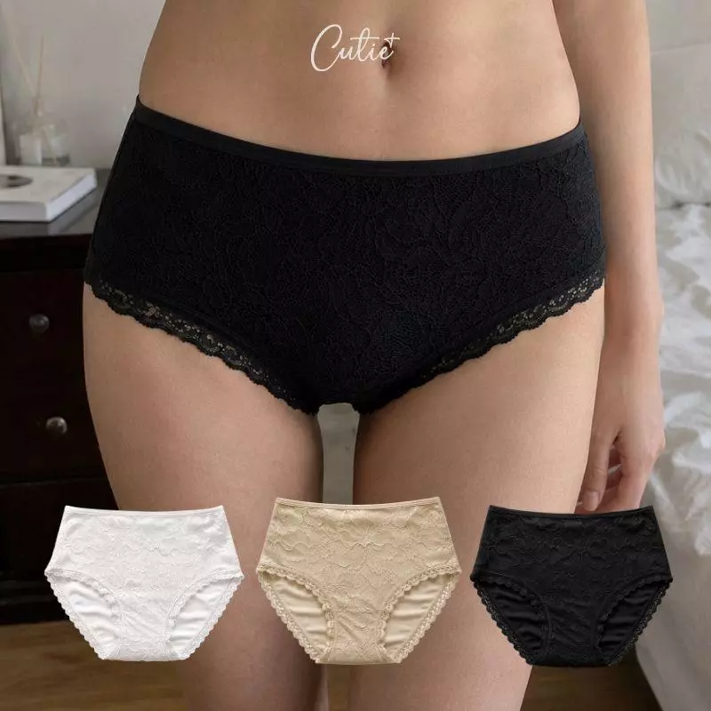 [Cutieplus] กางเกงในแต๊บสาวสอง รุ่นลูกไม้เต็มก้น Lace me Collection (CP24)