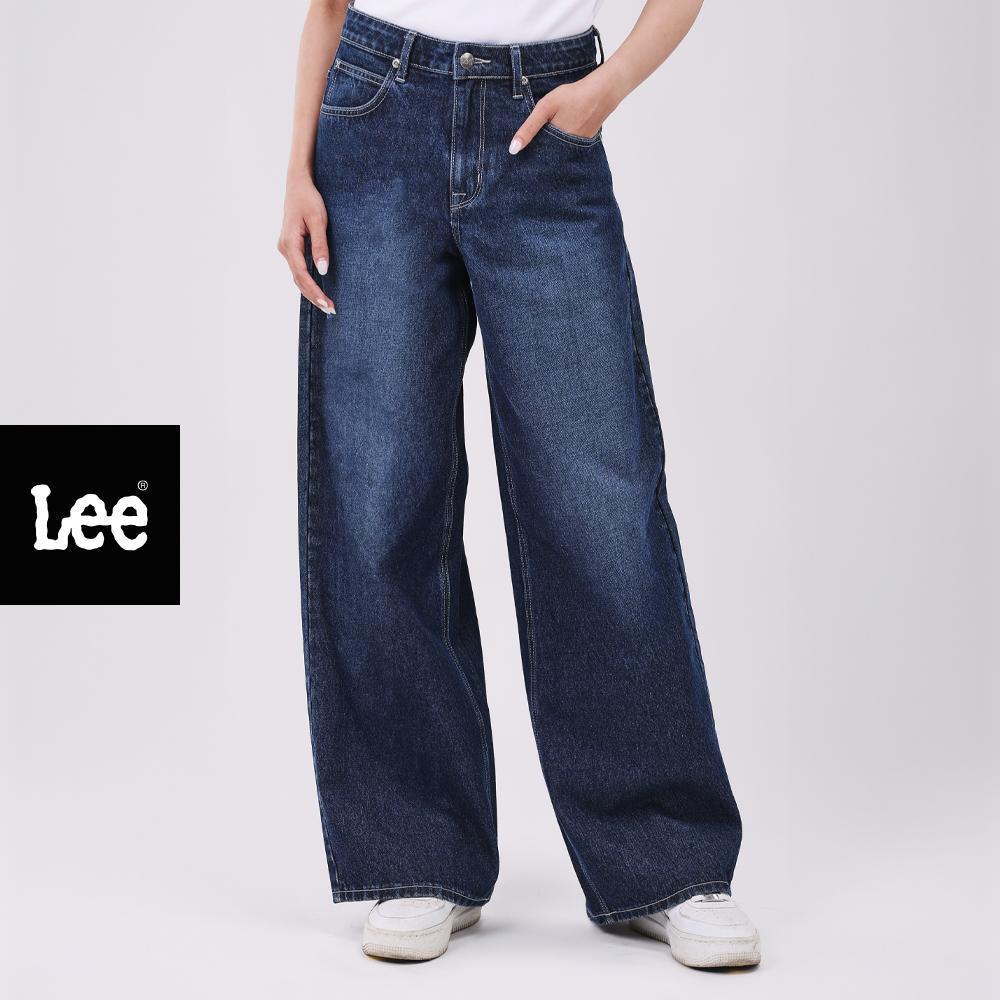 LEE กางเกงยีนส์ผู้หญิง เอวสูง ทรงขากว้าง Wide Leg รุ่น LE S226WWIDN26 สียีนส์เข้ม