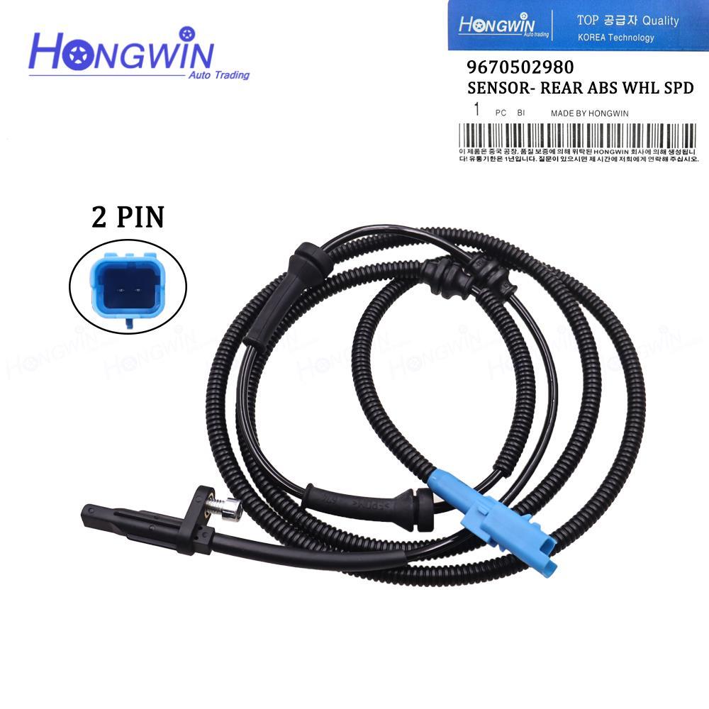 เซ็นเซอร์ความเร็วล้อ ABS ด้านหลังสําหรับ Citroen C5 C6 1.6 2.0 HDI 2.2D Peugeot 508 407 9670502980 4
