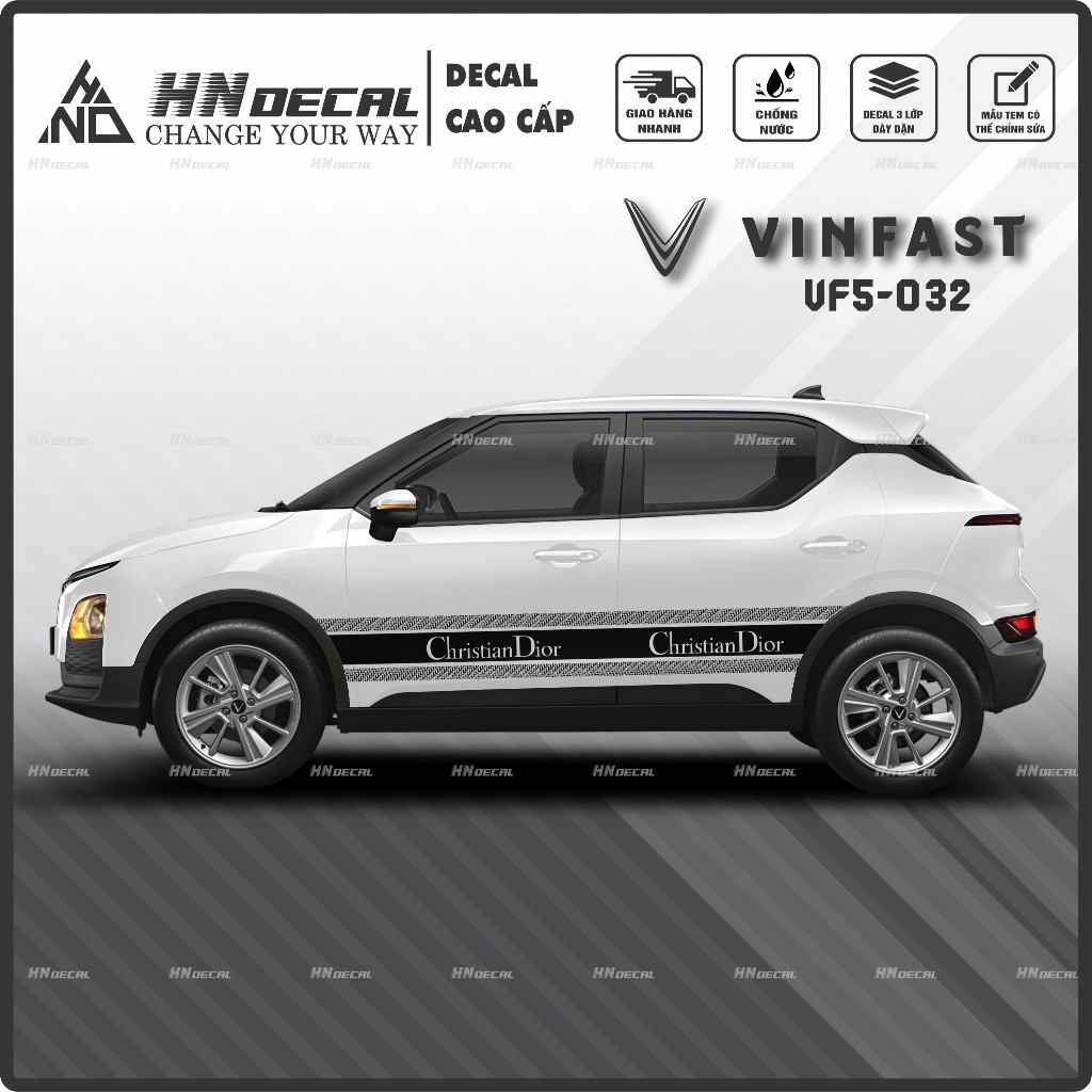 สติ๊กเกอร์ติดรถ VF5 - สติ๊กเกอร์ติดรถยนต์ VF5 PERSONALIZED SPORTS STAMP MODEL สติ๊กเกอร์ทั้งสองด้าน 