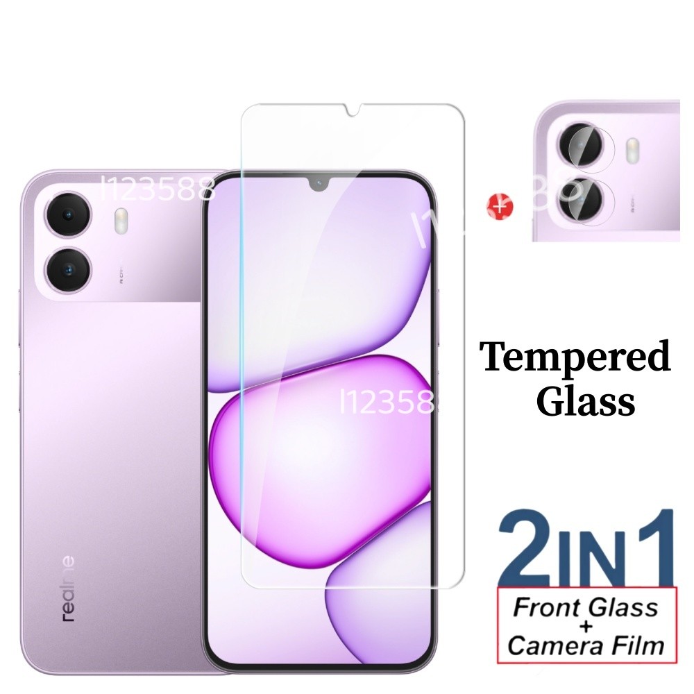 สําหรับ Realme P4 Lite 2026 2in1 ฟิล์มกระจกนิรภัยกันรอยเลนส์กล้องและหน้าจอ Anti-Scratch รุ่น P4x P4Lite 4G 5G