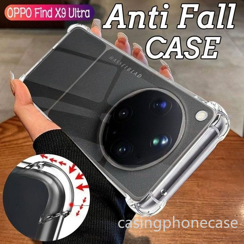 เคสโทรศัพท์สําหรับOPPOค้นหาX9Ultra X9 X9Pro X9s X9sPro X Pro s Ultra 4G 5G 2026 Clearโปร่งใสปกหลังกันกระแทกAmorกันชนนุ่มTPUยืดหยุ่นAnti Dropปลอกง่าย