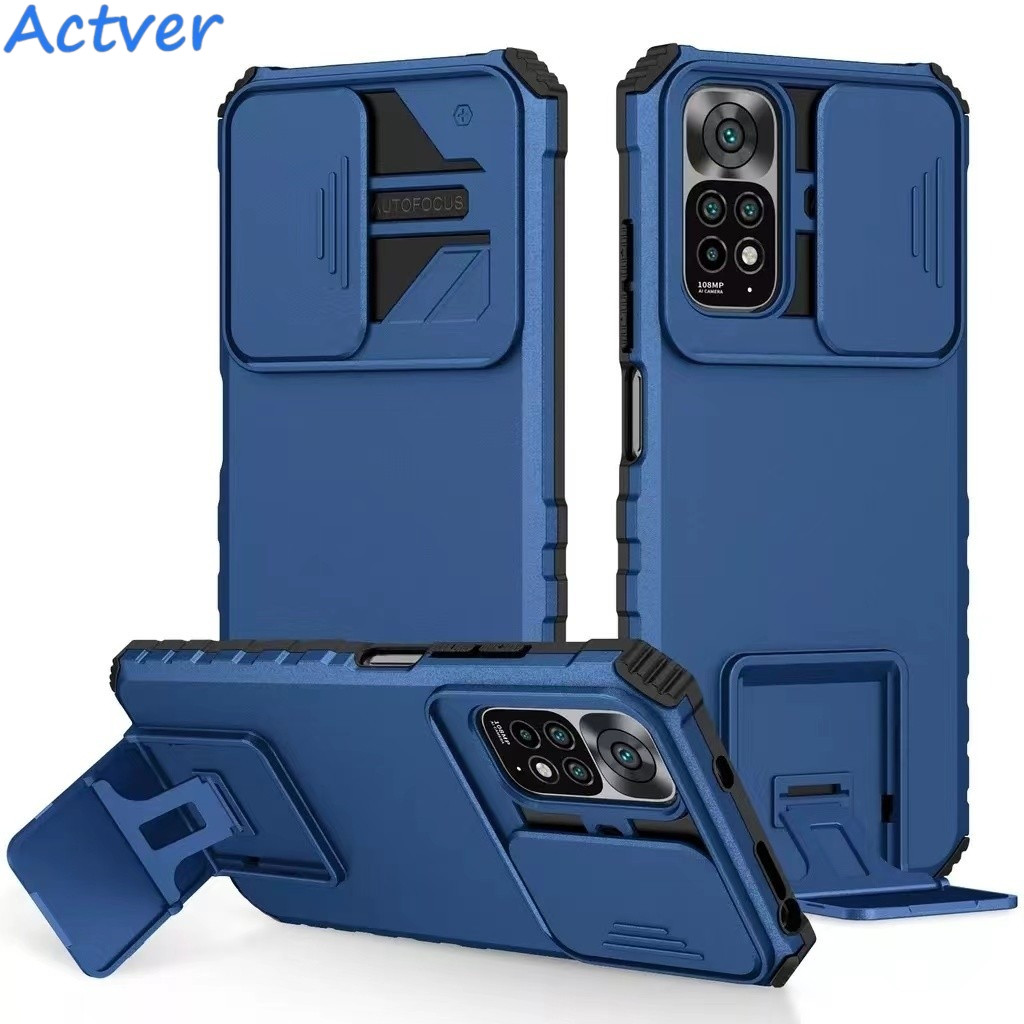 03เคสโทรศัพท์หุ่นยนต์ ขาตั้งในตัว สำหรับ Xiaomi Redmi Note14 Pro Note12 pro Note11 Note11s Note11Pro Note10s Note9s 9Pro Xiaomi Mi11T กันหล่น สไลด์ป้องกันเลนส์