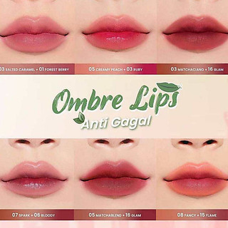 Paket Ombre HANASUI LipCream isi 2pcs | Lipstick Ombre 2 in 1 | Lipstick Hanasui | Lipcream Hanasui