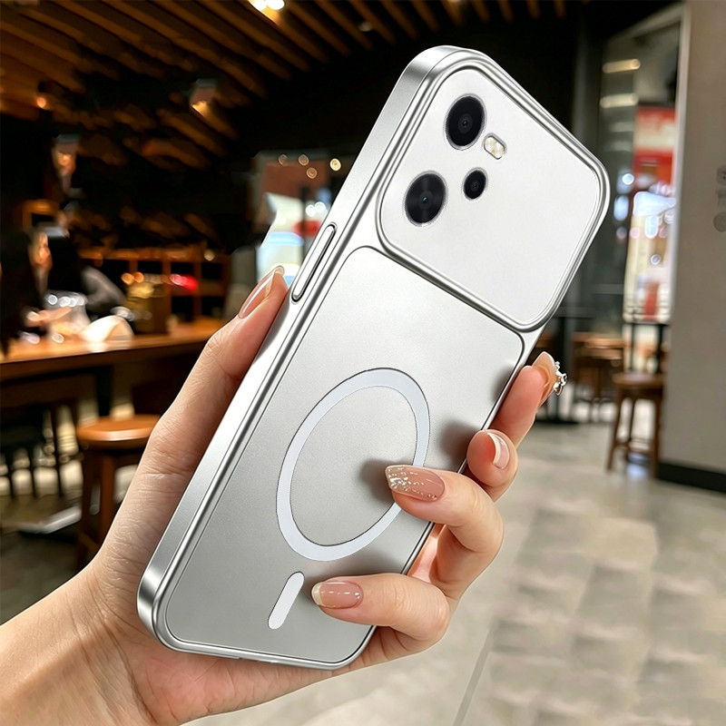 สําหรับRealme C35 Realme NARZO 50A Prime 2022 5Gเคสโทรศัพท์Softcaseซิลิโคนกันกระแทกออกแบบใหม่ความงามMatteโลหะเงินสําหรับสาวแม่เหล็ก DSCBS1
