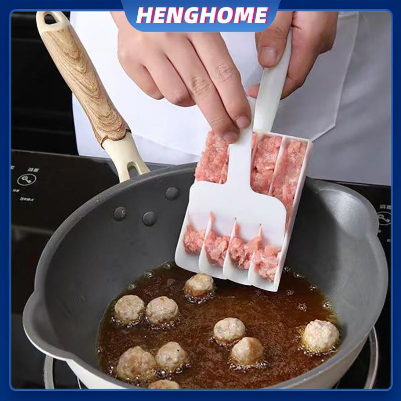 HENGHOME เครื่องทําลูกชิ้นสามครัวสร้างสรรค์, ที่ตักลูกบอลเนื้อพร้อมเครื่องทําบอลจอบตัด, เครื่องทําลูกชิ้นโนเน่-สตี เฮงโฮม