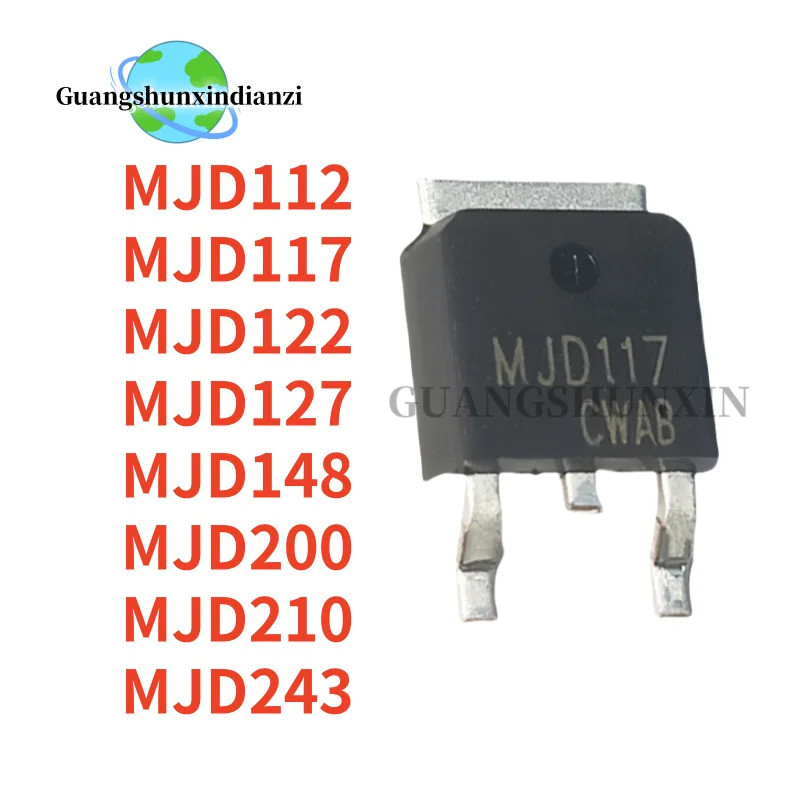 5PCS MJD210 MJD200 MJD117 MJD148 MJD127 MJD243 MJD122 MJD112 TO-252 Field Effect ทรานซิสเตอร์