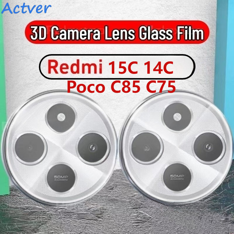 ⚡️ส่งจากไทย⚡️ฟิล์มกระจก กันรอย เลนส์กล้อง สำหรับ Xiaomi Redmi 15C 14C / Poco C85 C75 ตรงรุ่น เรดมี่14C โปโก C75