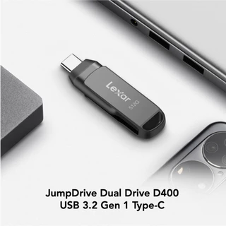 LEXAR Dual Drive D400 32GB/64GB/128GB USB Type-C/A USB 3.1 Flash Drive 2-in-1 (แฟลชไดรฟ์ทูอินวัน)