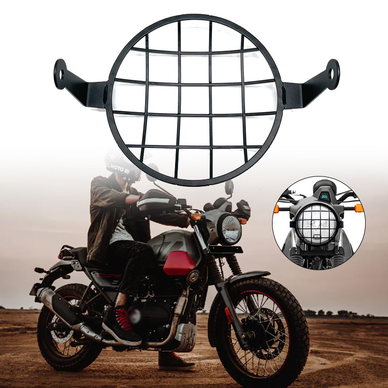Fไฟหน้ารถจักรยานยนต์ Light GUARD Protector ป้องกันสําหรับ Himalayan Scram 411 2022 2023 SCRAM 411 sc